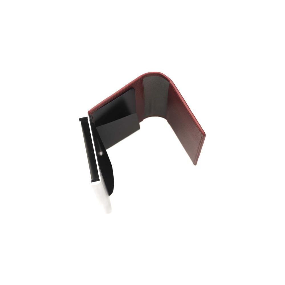 محفظة شيروتي 1881 للرجال من جلد العجل باللون الأحمر