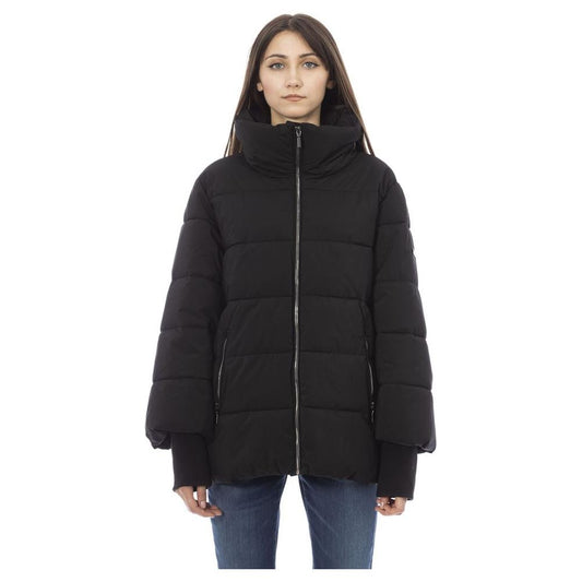 Baldinini Trend Black Polyamide Women Jacket BA-23664-3XL