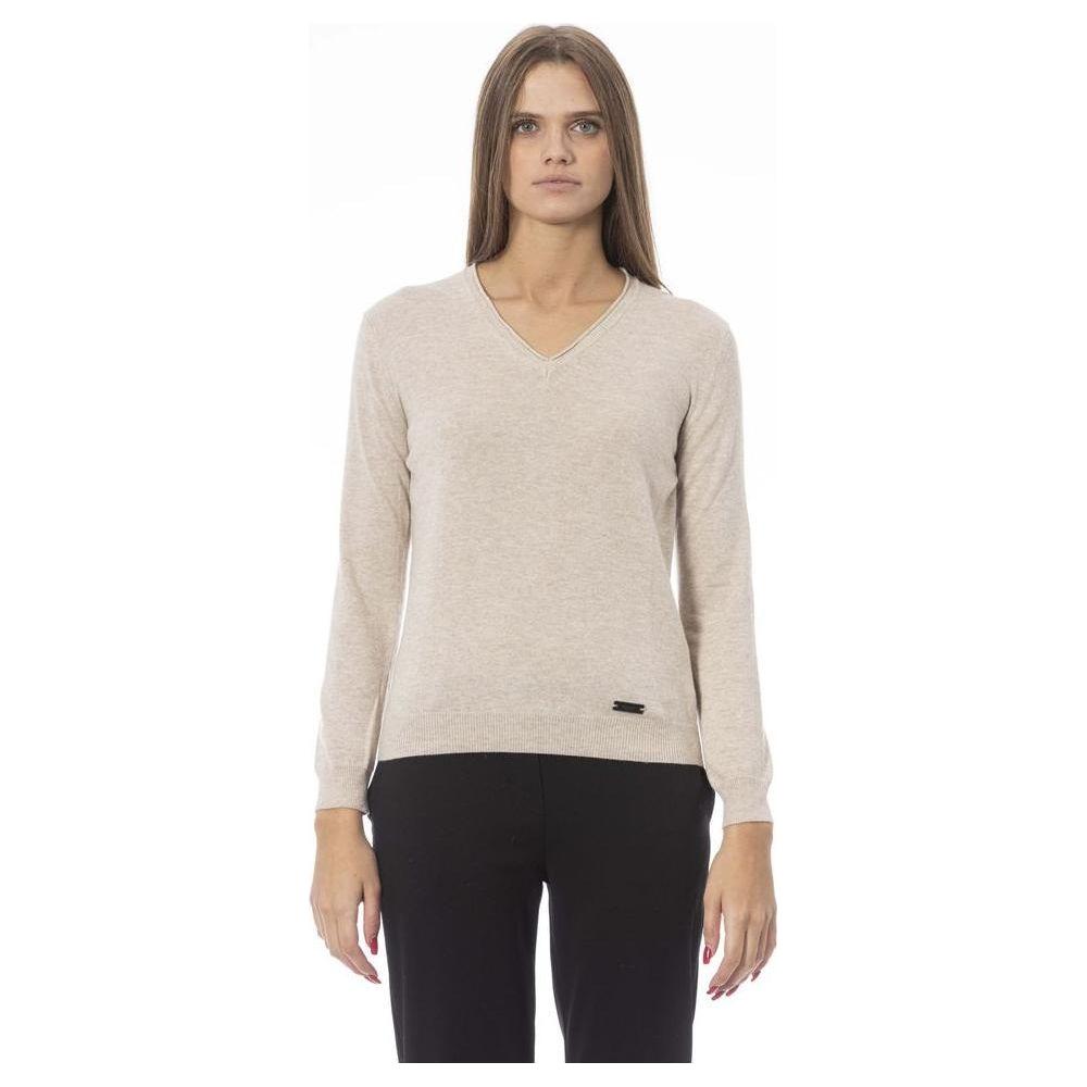 Baldinini Trend Beige Cashmere Women Sweater