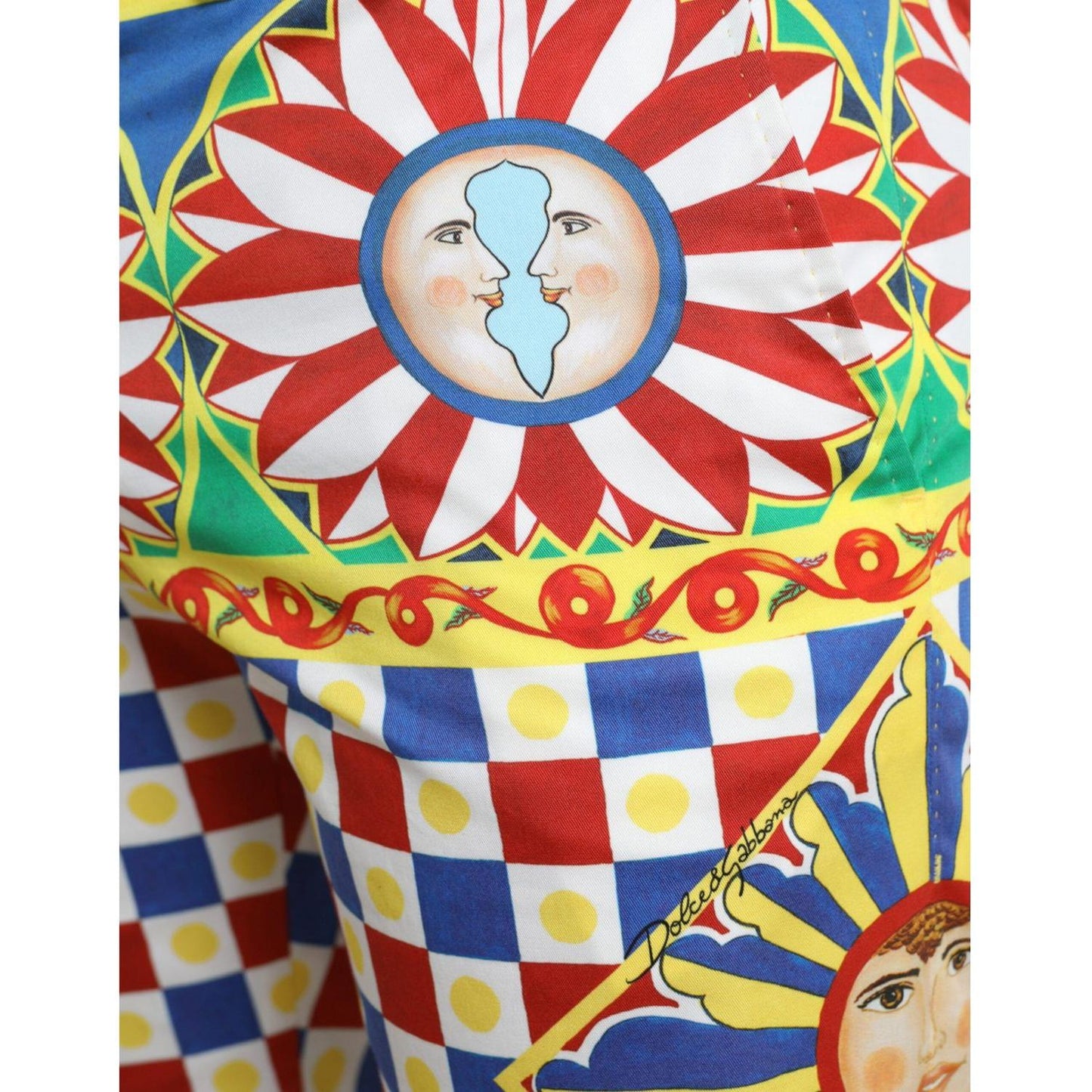 Dolce & Gabbana Multicolor Carretto Print Men Bermuda Shorts PAN74871-44
