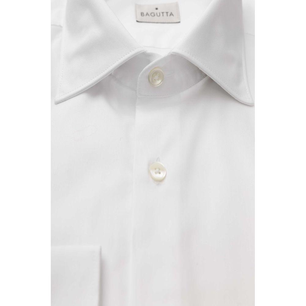 Bagutta White Cotton Men Shirt BA-23956-S
