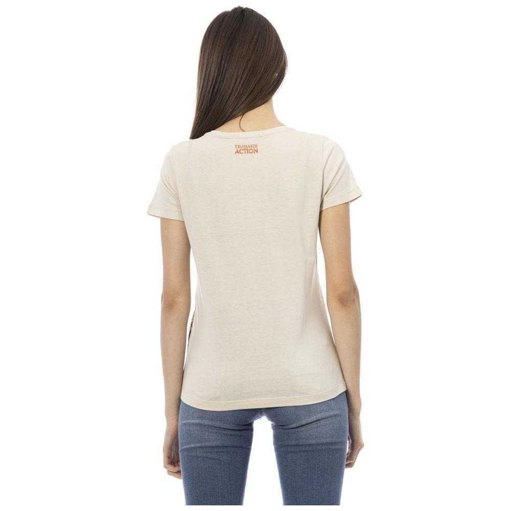 Trussardi Action Beige Cotton T-Shirt