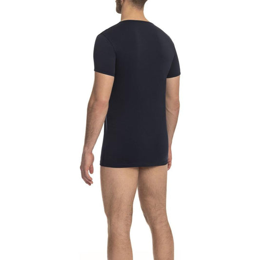 Cavalli Class Blue Cotton Men T-Shirt CA-23760-M