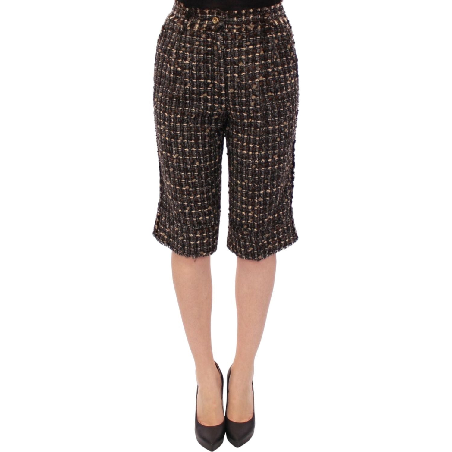 شورت أنيق متعدد الألوان من مزيج الصوف من دولتشي آند غابانا