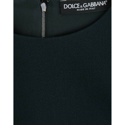 Dolce & Gabbana Green 3/4 sleeve wool blouse