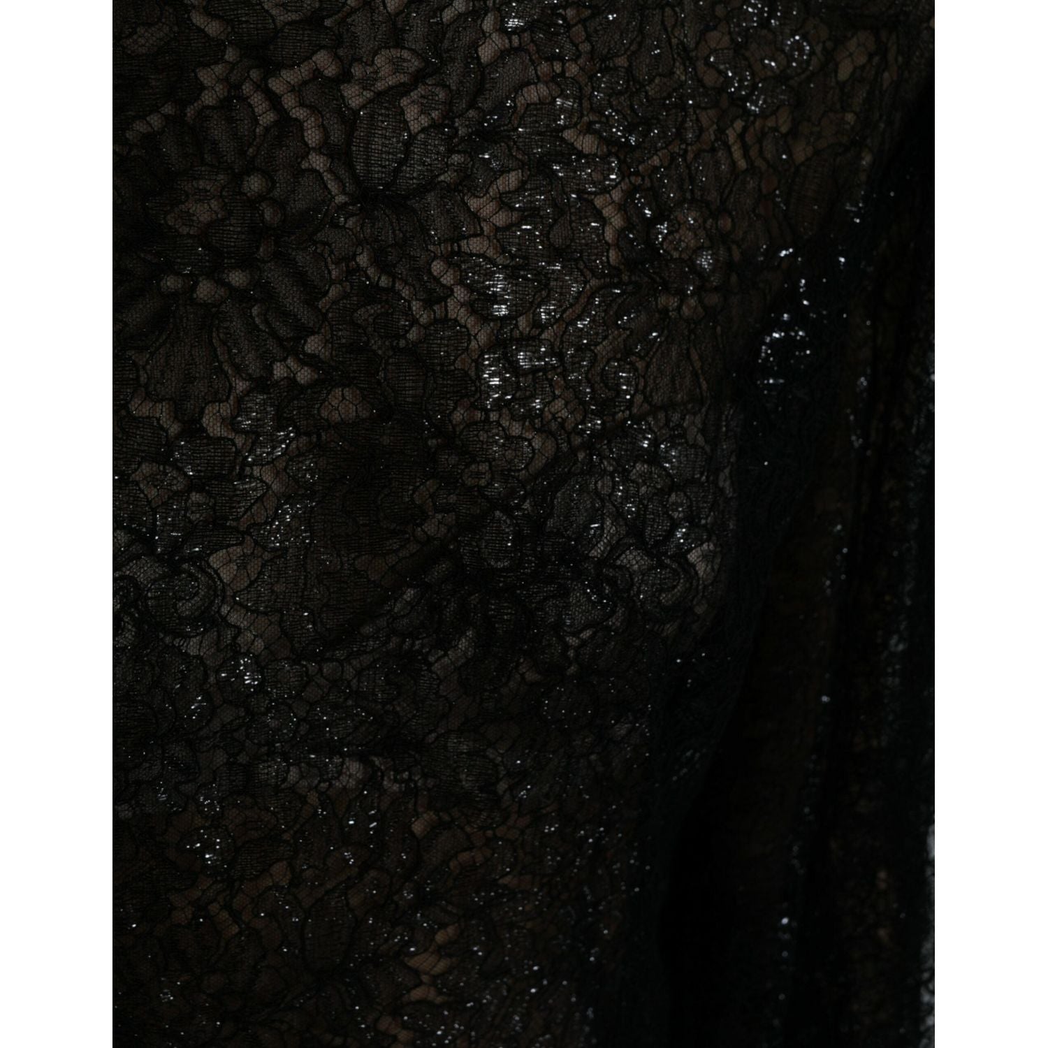 فستان ميدي أنيق من الدانتيل مزين بالزهور من دولتشي آند غابانا