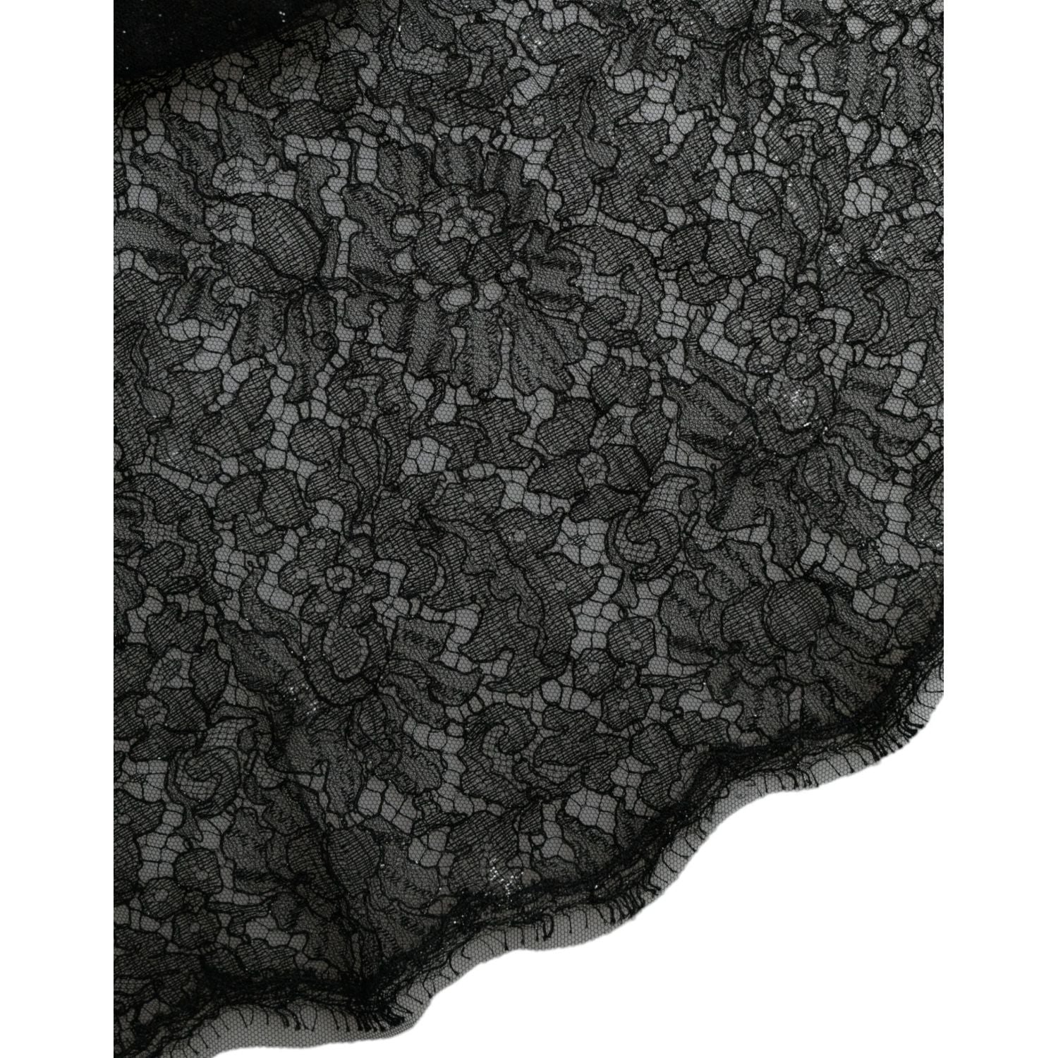 فستان ميدي أنيق من الدانتيل مزين بالزهور من دولتشي آند غابانا