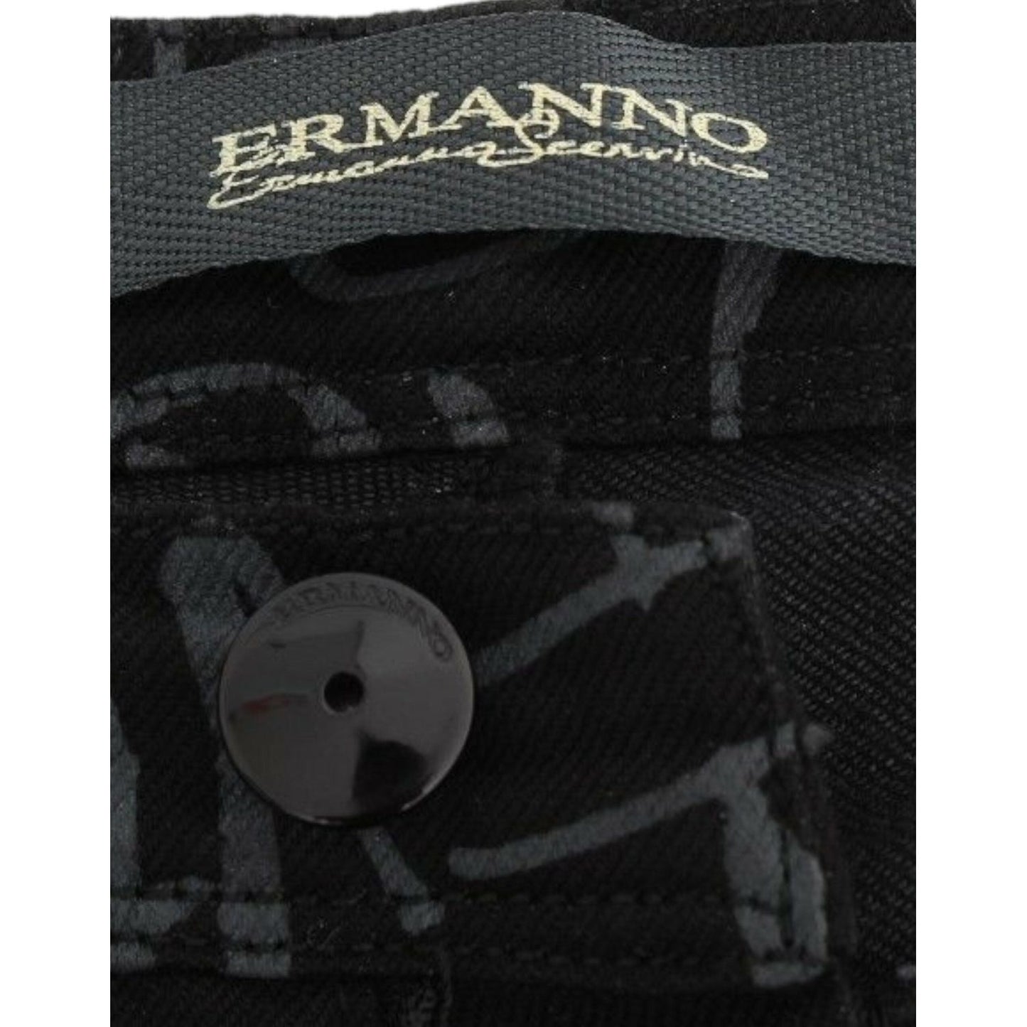 Ermanno Scervino Black Slim Jeans Denim Pants Skinny Stretch SIG12690-1