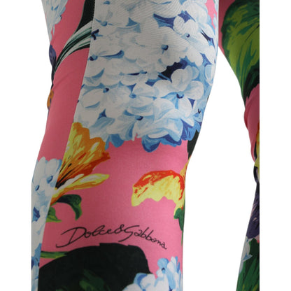 Dolce & Gabbana Multicolor Floral High Waist Leggings Pants