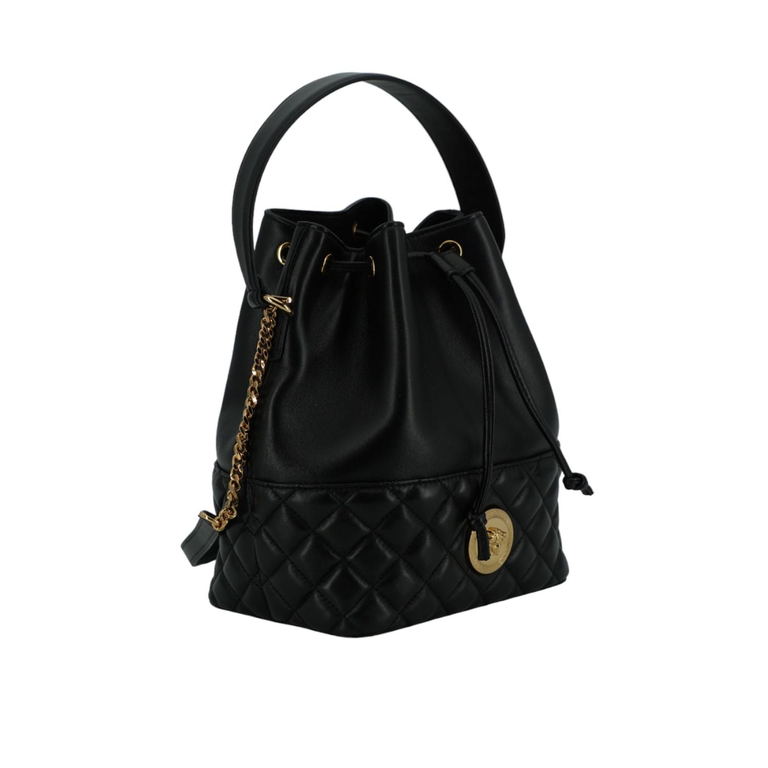 Front view with bag zipped and handles upright.