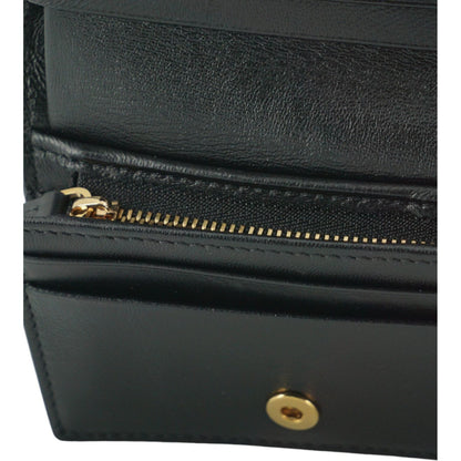 Versace Elegant Compact Leather Wallet in Brown