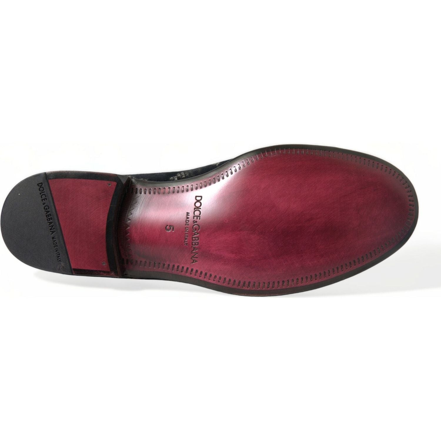 حذاء دولتشي آند غابانا الأنيق المصنوع من المخمل والمزين بالزهور