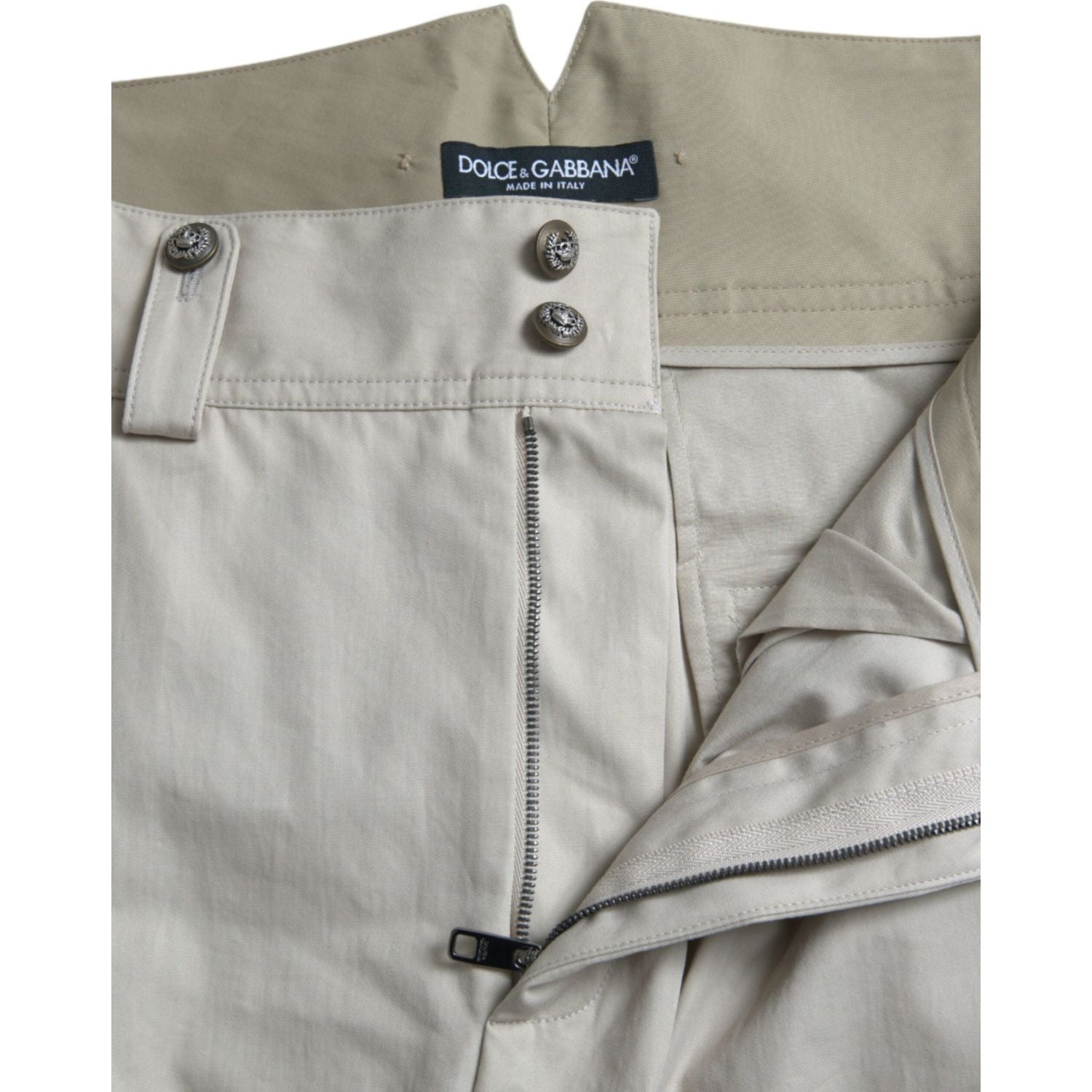 بنطلون عصري ضيق بخصر مرتفع من دولتشي آند غابانا - بيج