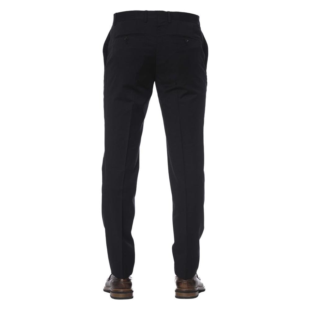 Trussardi Black Virgin Wool Men's Trouser