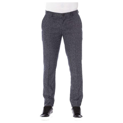 Trussardi Black Cotton Men Trouser