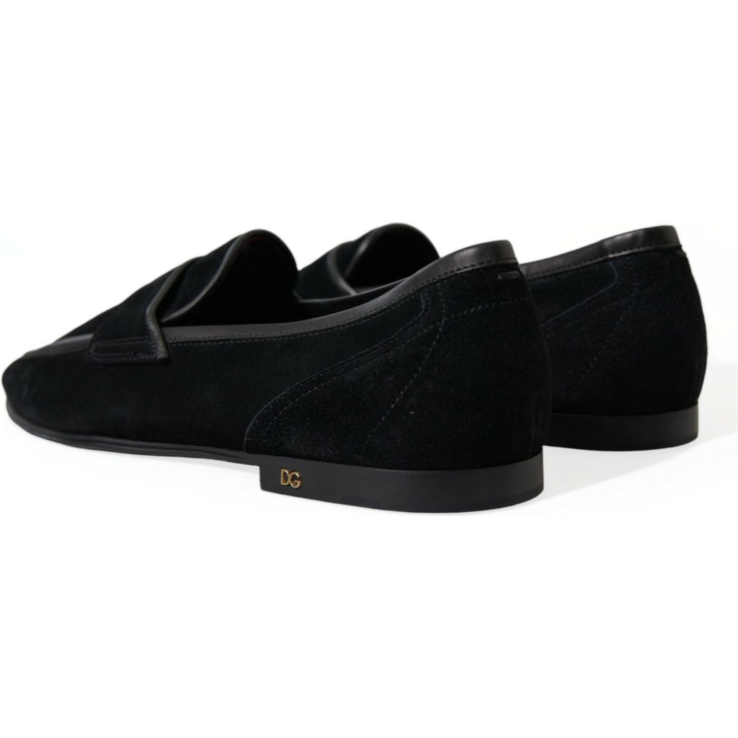 Dolce & Gabbana Black Velvet Slip On Loafers Dress Shoes MV5535-40
