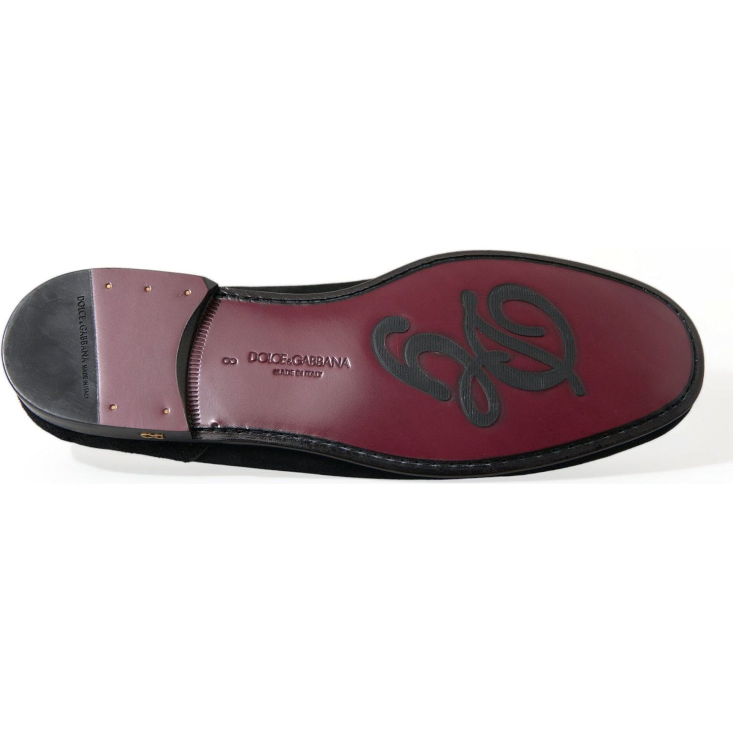 Dolce & Gabbana Black Velvet Slip On Loafers Dress Shoes MV5535-40
