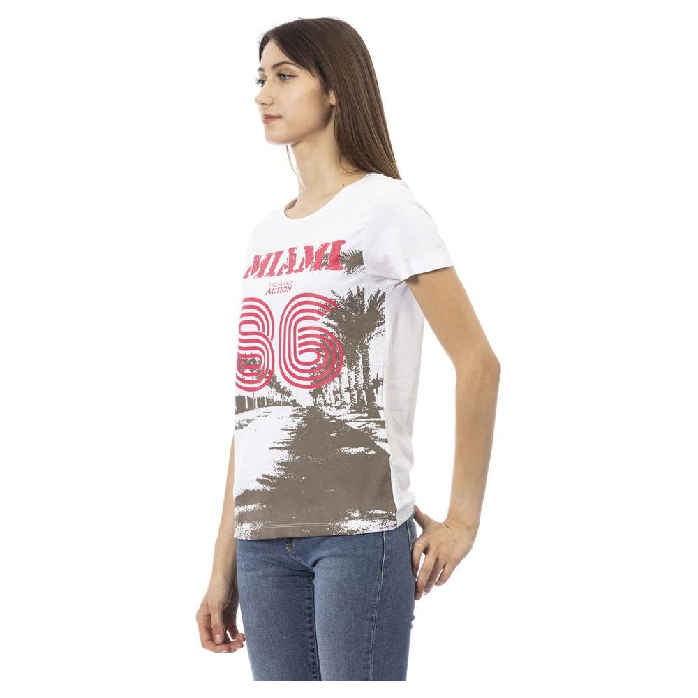 Trussardi Action White Cotton Women T-Shirt