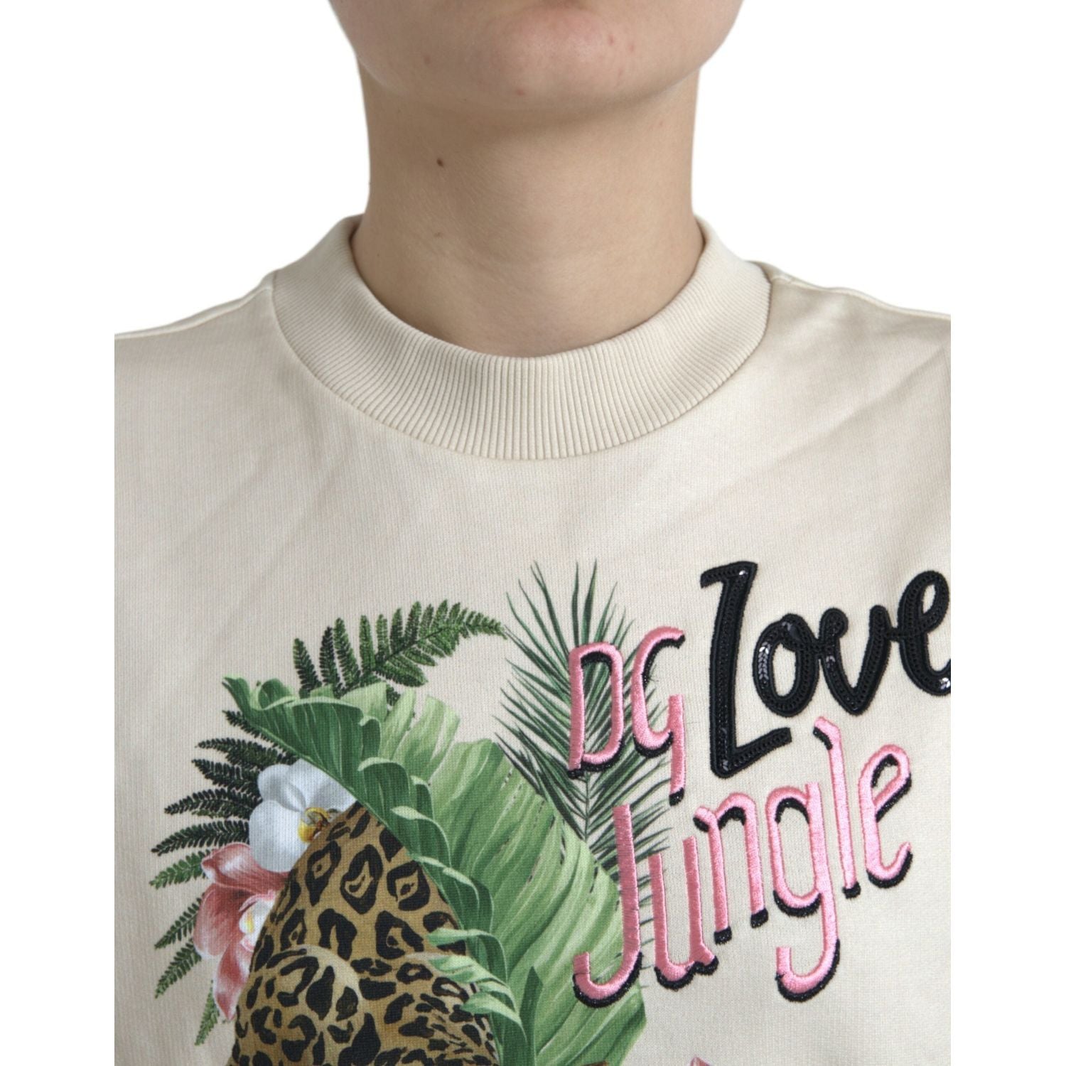 سترة أنيقة بطبعة الغابة من دولتشي آند غابانا بياقة دائرية