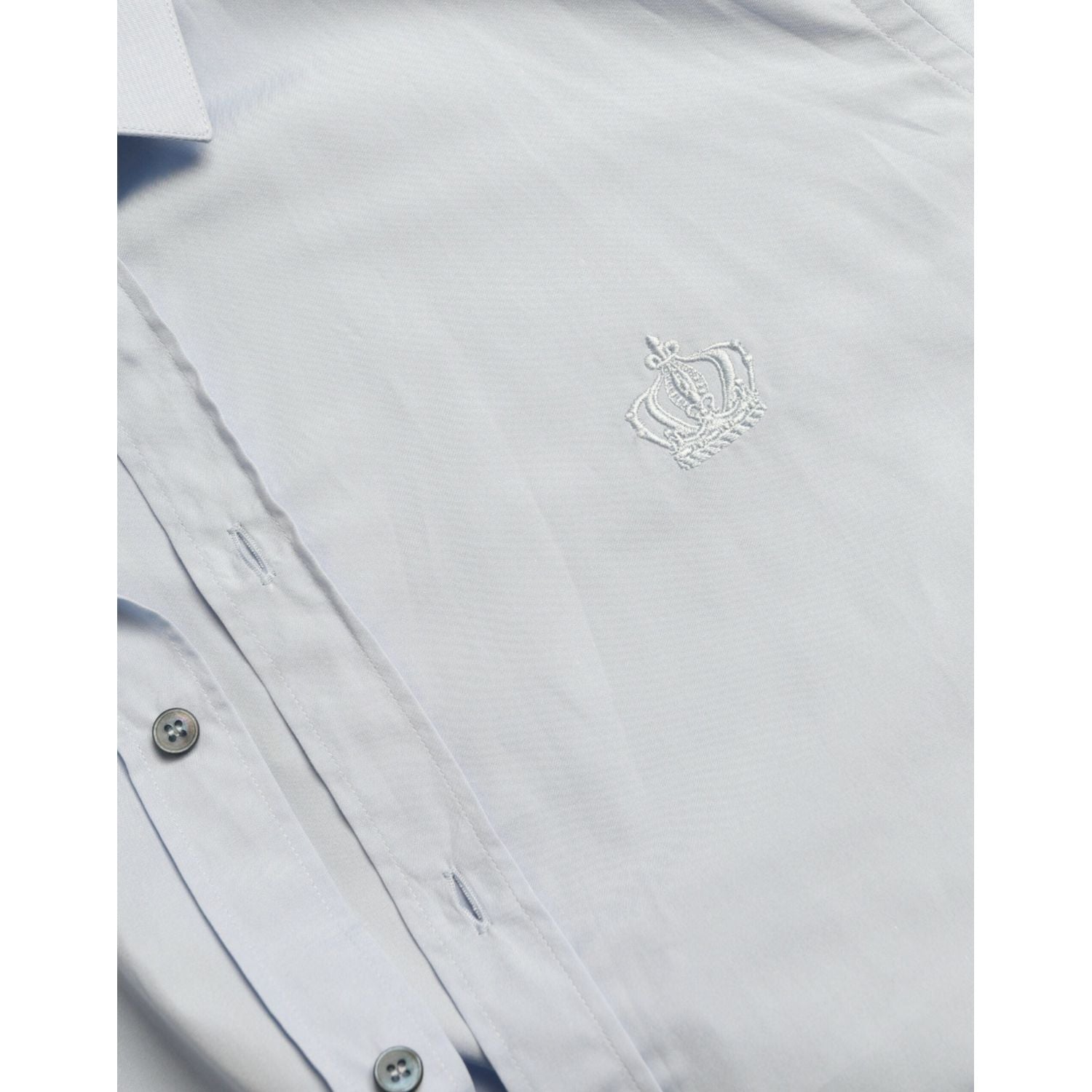 قميص دولتشي آند غابانا الأنيق ذو المقاس النحيف باللون الأزرق السماوي