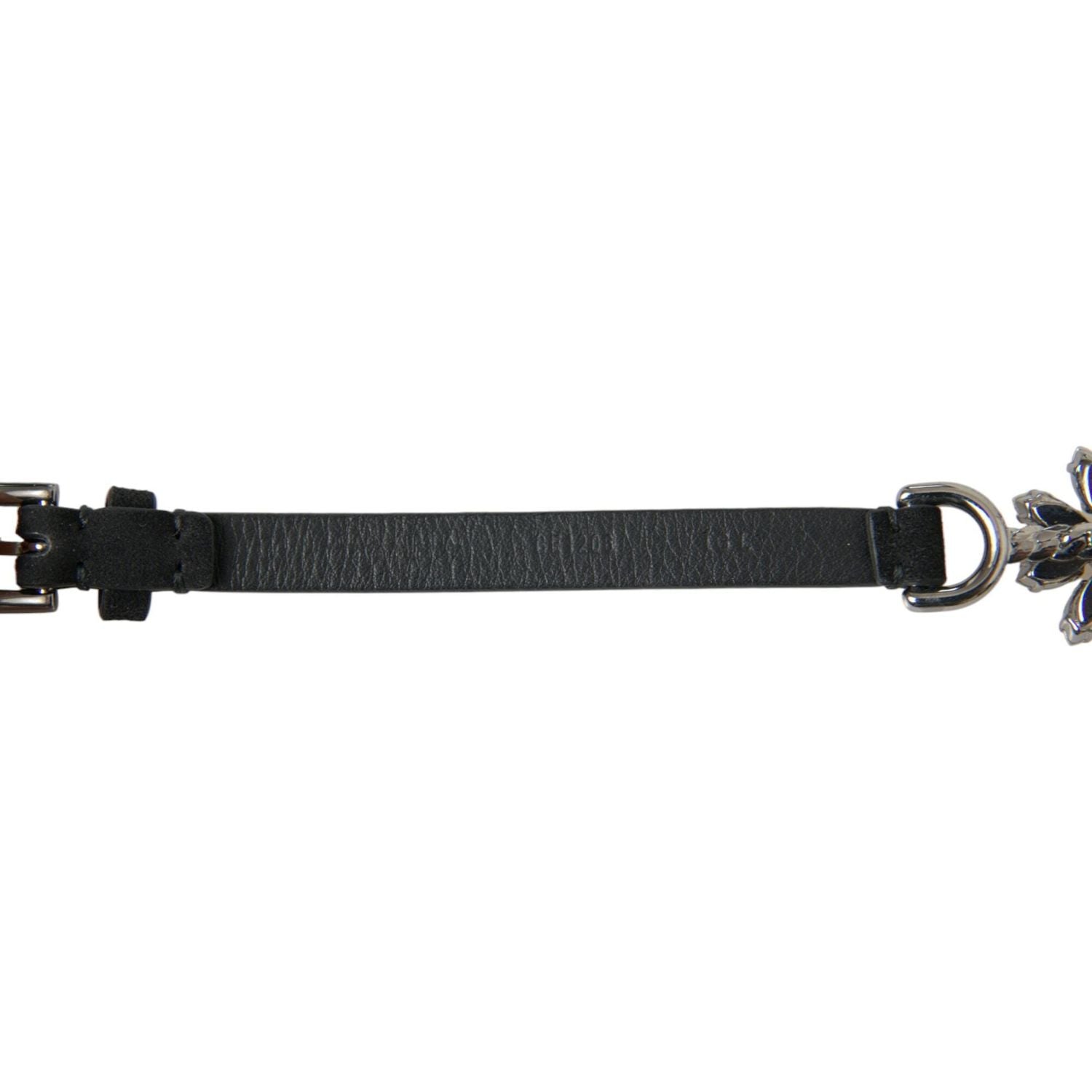 Dolce & Gabbana Black Daisy Crystal Dauphine Waist Belt