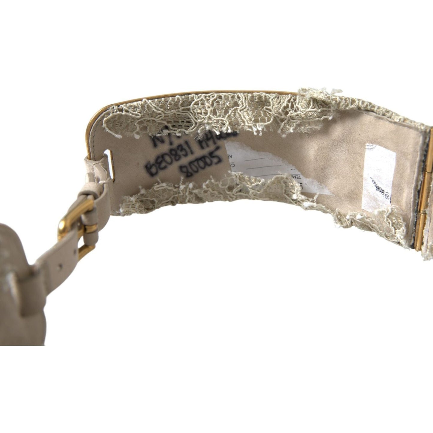 Dolce & Gabbana Gold Brass Faux Pearl Floral Embellished Belt SMY101263-85