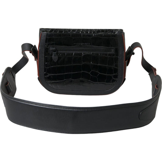 Balenciaga Black Exotic Leather Shoulder Crossbody Camera Bag BAG1181