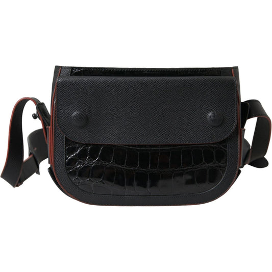 Balenciaga Black Exotic Leather Shoulder Crossbody Camera Bag BAG1181