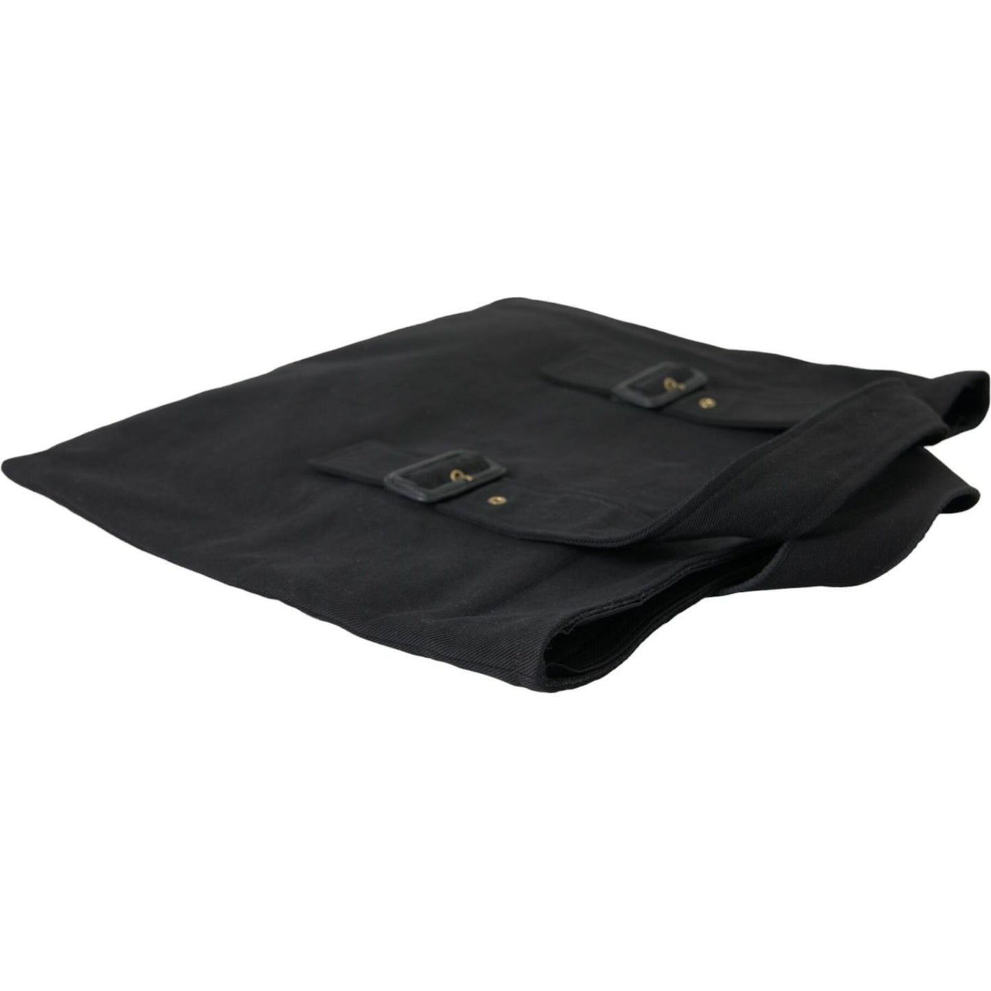 Miu Miu Black Canvas Denim Logo Shoulder Tote Shopping Bag BAG1190