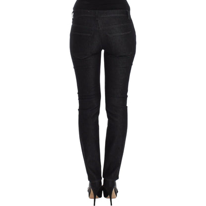Ermanno Scervino Black Slim Jeans Denim Pants Skinny Leg Stretch Jeans & Pants