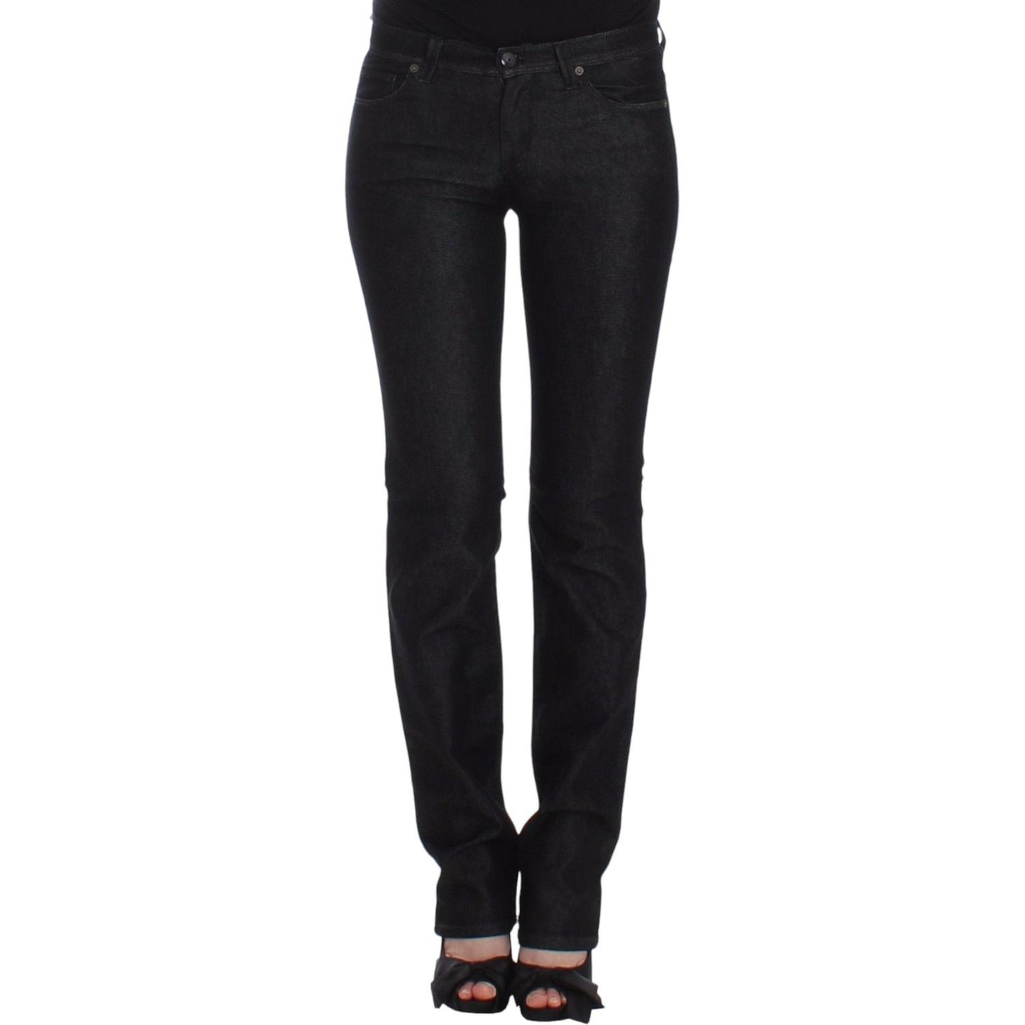 Ermanno Scervino Black Slim Jeans Denim Pants Skinny Leg Stretch SIG12452-2