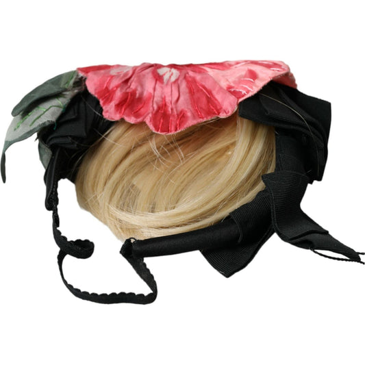 Dolce & Gabbana Black Viscose White Hair Parrucchiera Headband Diadem SMY101428