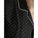Dolce & Gabbana Black Polka Dot Silk Long Sleeve Shirt TSH84694-40