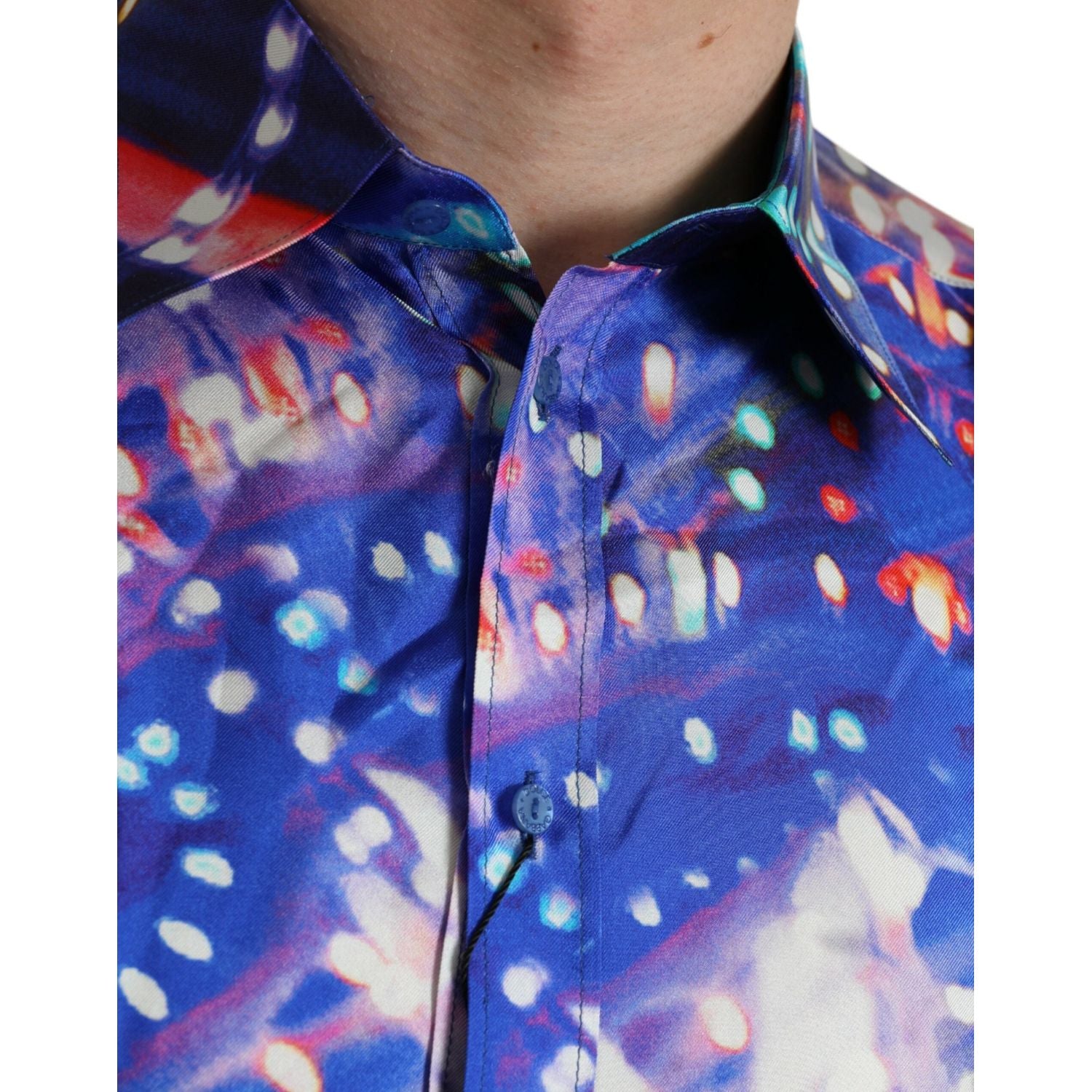 قميص دولتشي آند غابانا الأرجواني الحريري Luminarie Slim MARTINI