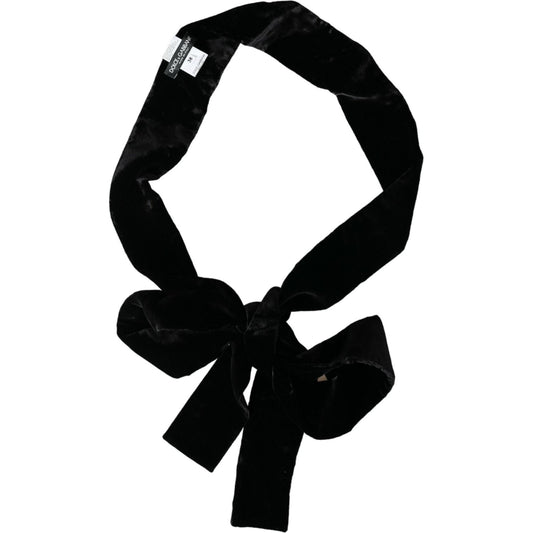 Dolce & Gabbana Black Viscose Wide Waist Women Belt WMB380-38