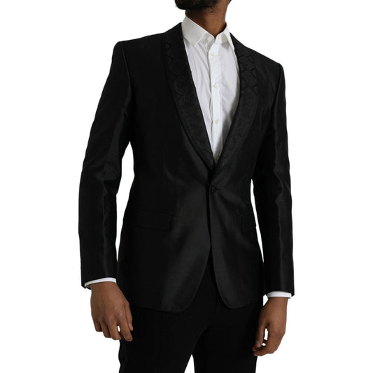 Dolce & Gabbana Black MARTINI Single Breasted Coat Blazer JKT4023-48