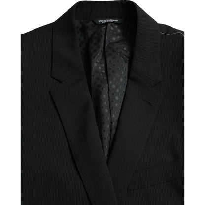 Dolce & Gabbana Blue MARTINI Shawl Single Breasted Blazer
