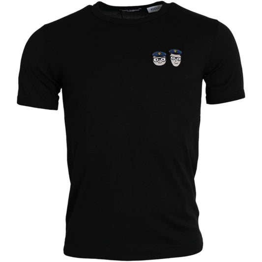 Dolce & Gabbana Black #DGFamily Cotton Crew Neck T-shirt TSH84620-46