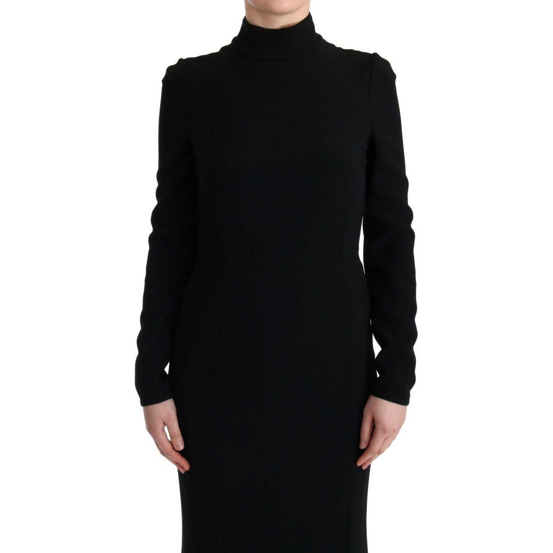 فستان دولتشي آند غابانا الأنيق ذو الأكمام الطويلة باللون الأسود