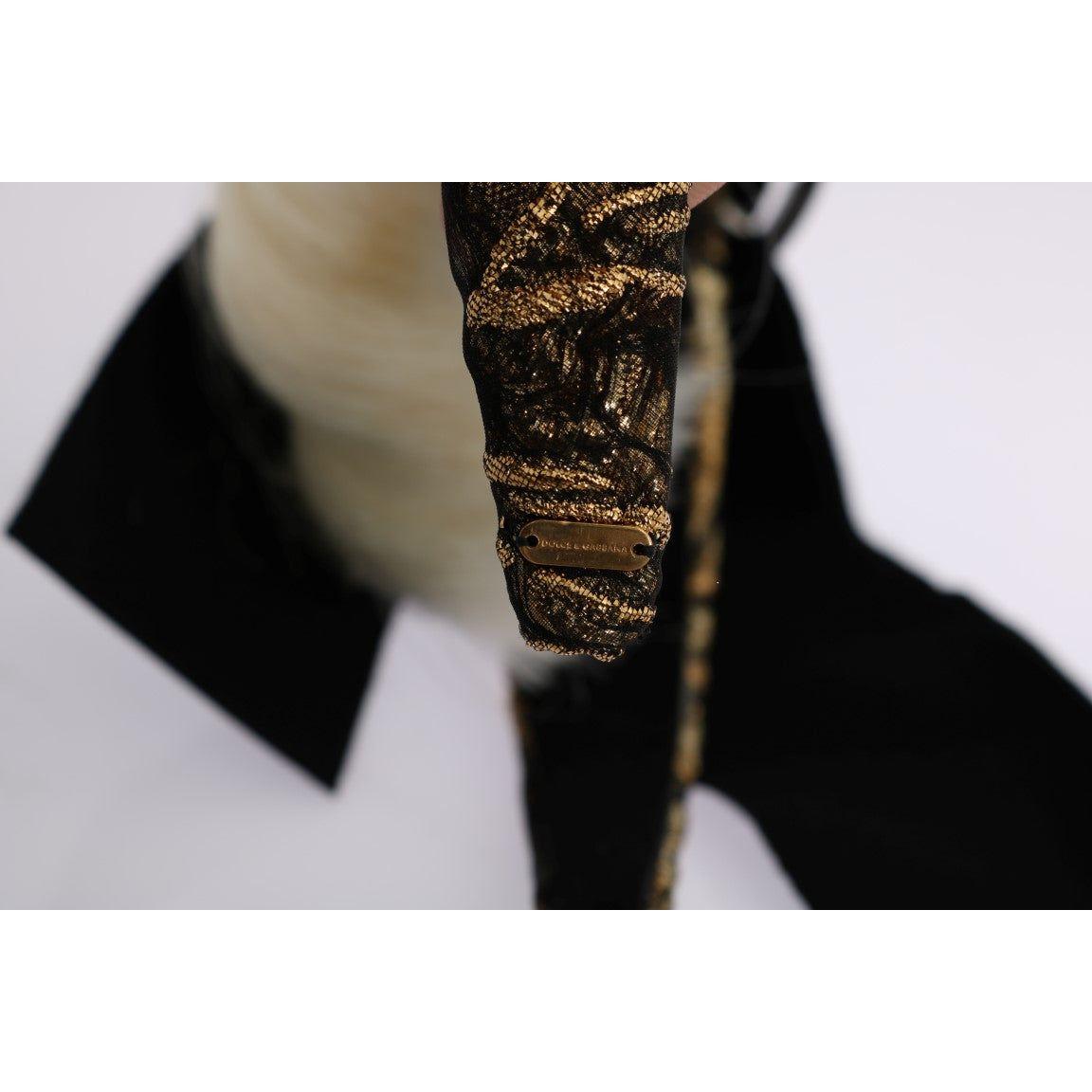 Dolce & Gabbana Black Crystal White Diadem Headband Tiara