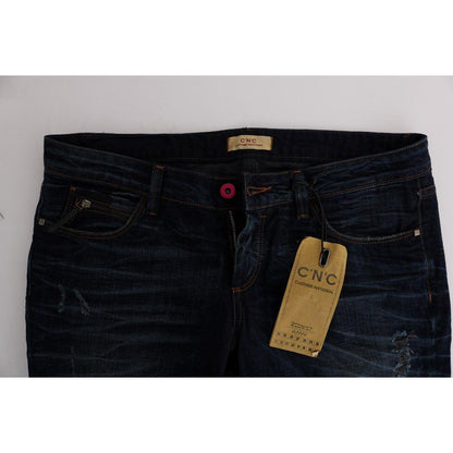 Costume National Blue Cotton Regular Fit Denim Jeans Jeans & Pants