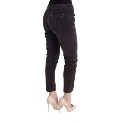 Ermanno Scervino Brown Cotton Cropped Casual Pants