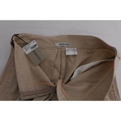 Ermanno Scervino Beige Cotton Wool Regular Fit Pants Jeans & Pants