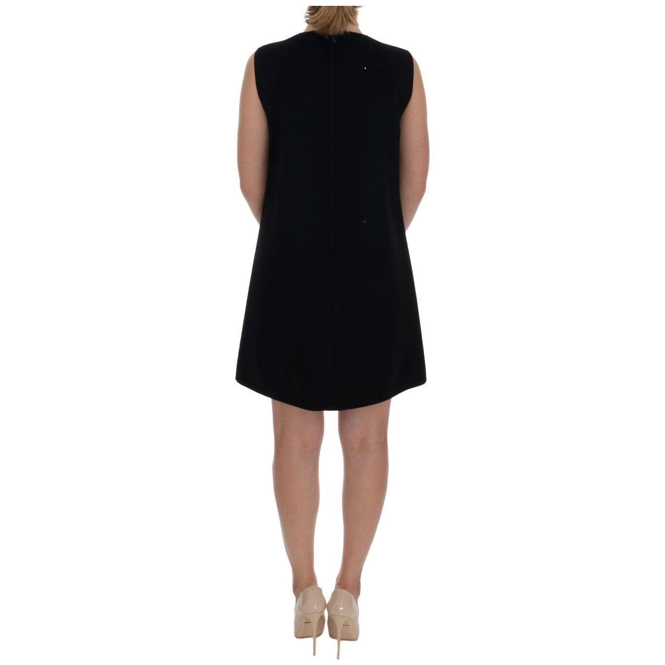 فستان أميرة من الصوف الأسود من دولتشي آند غابانا