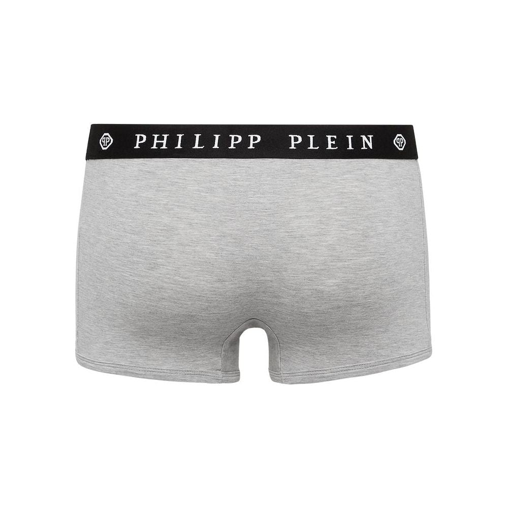 Philipp Plein Gray Cotton Underwear