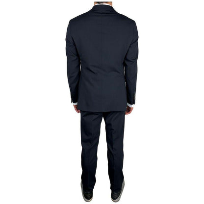Aquascutum Navy Wool Men's Suit