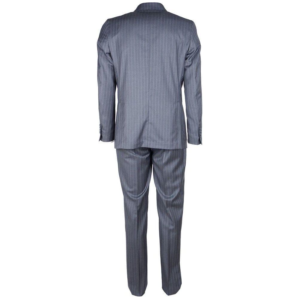 Made in Italy Gray Wool Men's Suit