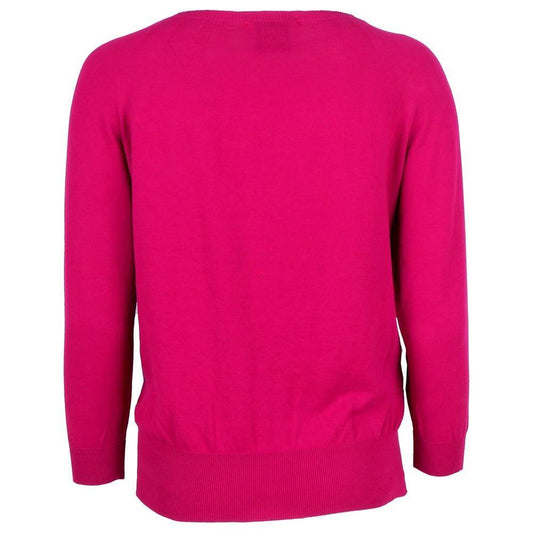 Alpha Studio Fuchsia Cotton Sweater AL-12970-IT38|XS