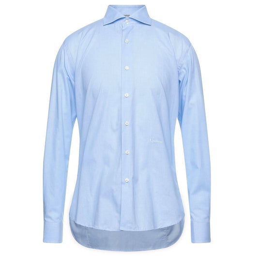 Aquascutum Azzurro Cotton Men Shirt