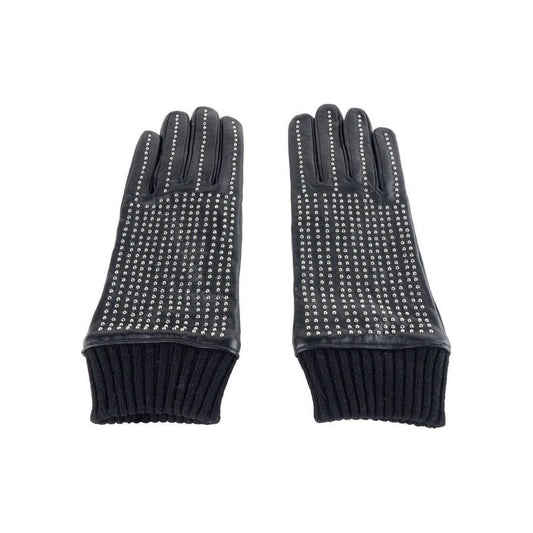 Cavalli Class Black Lambskin Men Glove CA-5133-9|L